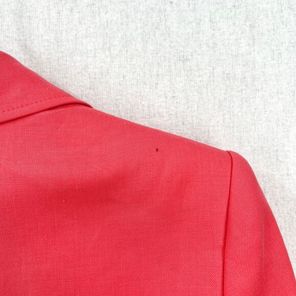 ALC Donovan Linen Blend Blazer Womens 00 Dark Grapefruit Coral Classic Office - Picture 12 of 16